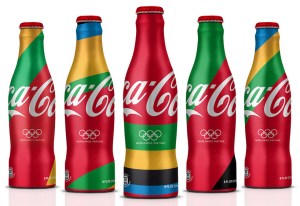 Olympic-themed Coca-Cola bottles Olympic-themed Coca-Cola bottles