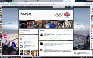 screen shot of #Olympics tweets