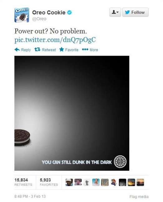 Oreo Super Bowl blackout ad