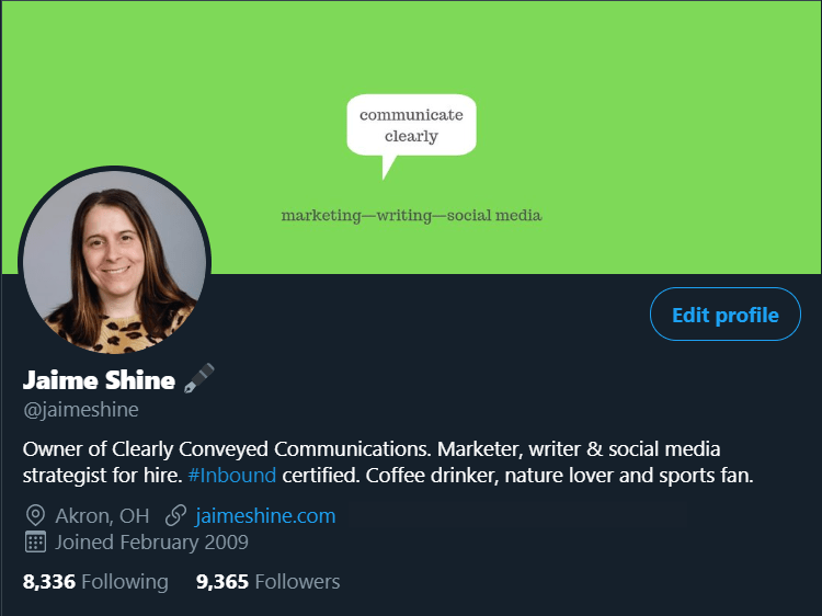 Jaime Shine | Clearly Conveyed Communications Twitter Profile