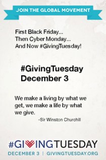 #GivingTuesday is December 3, 2013