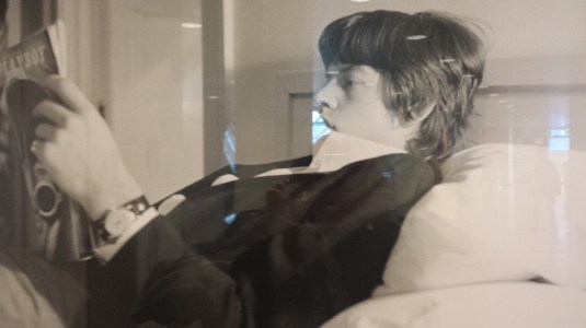 Mick enjoying a little "reading"