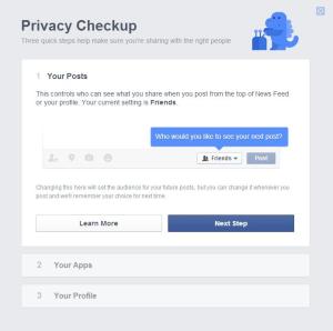 Facebook's Privacy Checkup