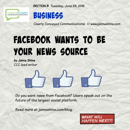 Facebook wants to be your news source