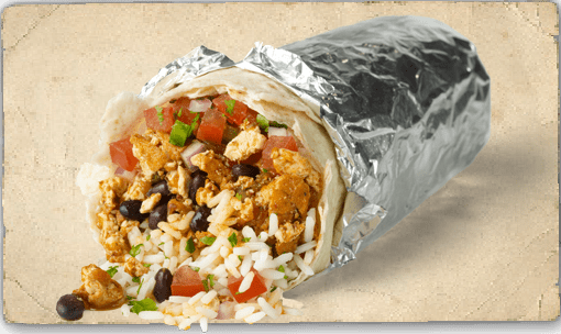 A Sofritas burrito from Chipotle