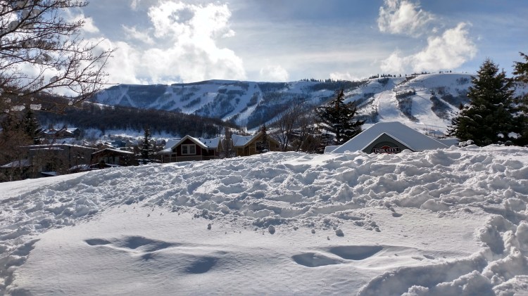 snow covered mountains in Park City, UT