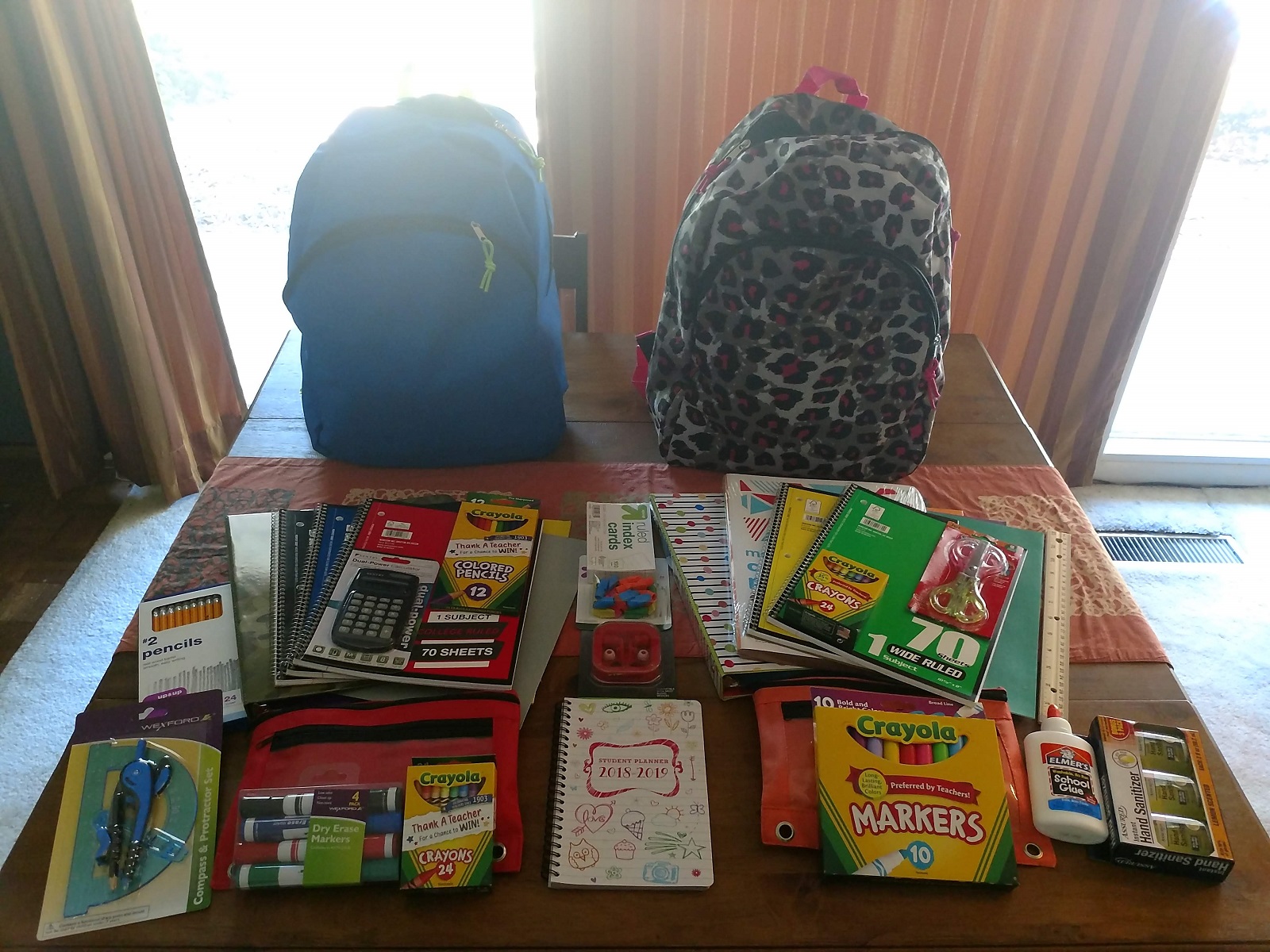 School supplies donation